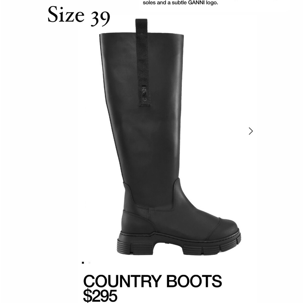 NWT Ganni rubber country boots